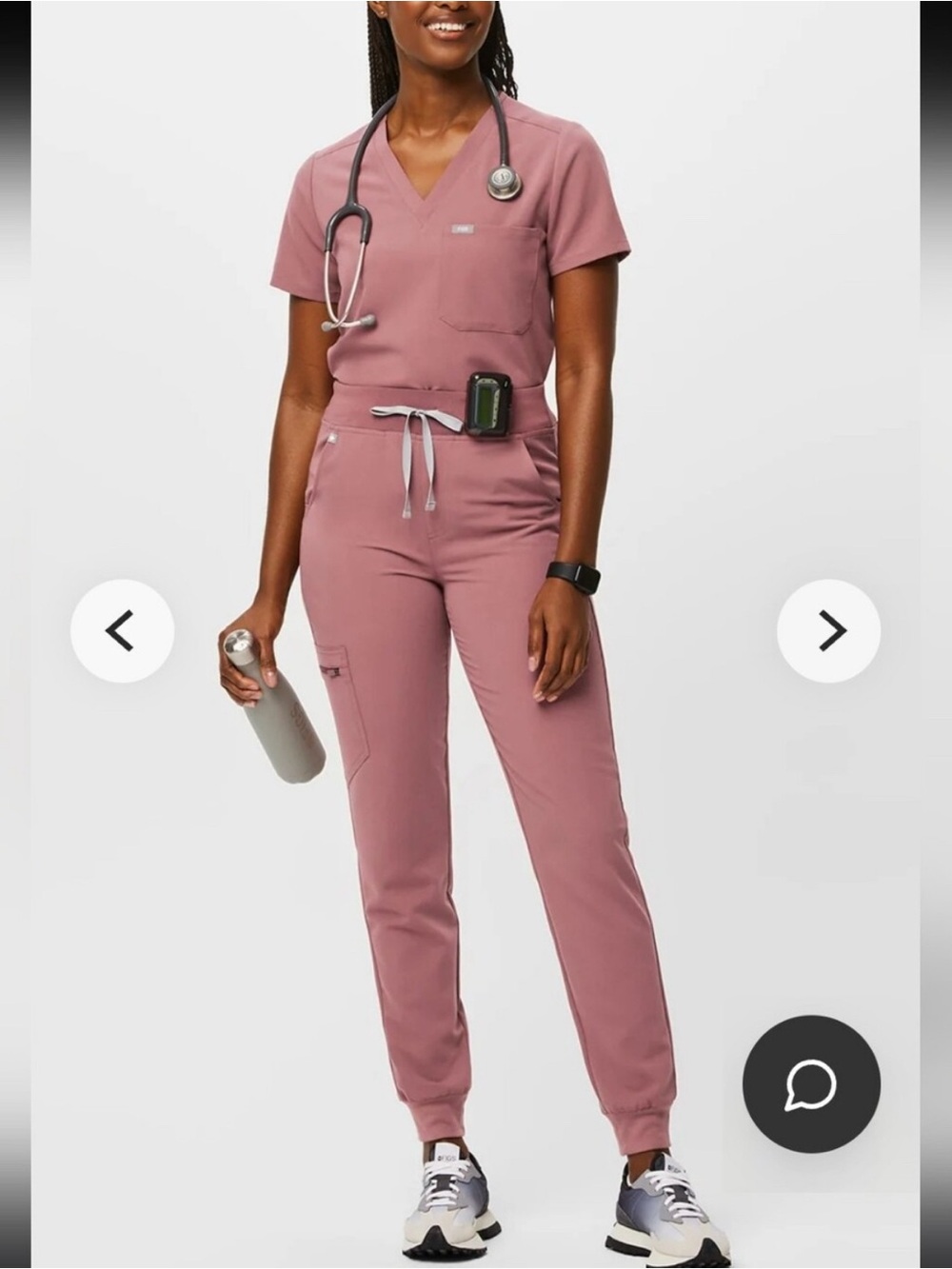 Figs Women's Scrub Set in Dusty Rose